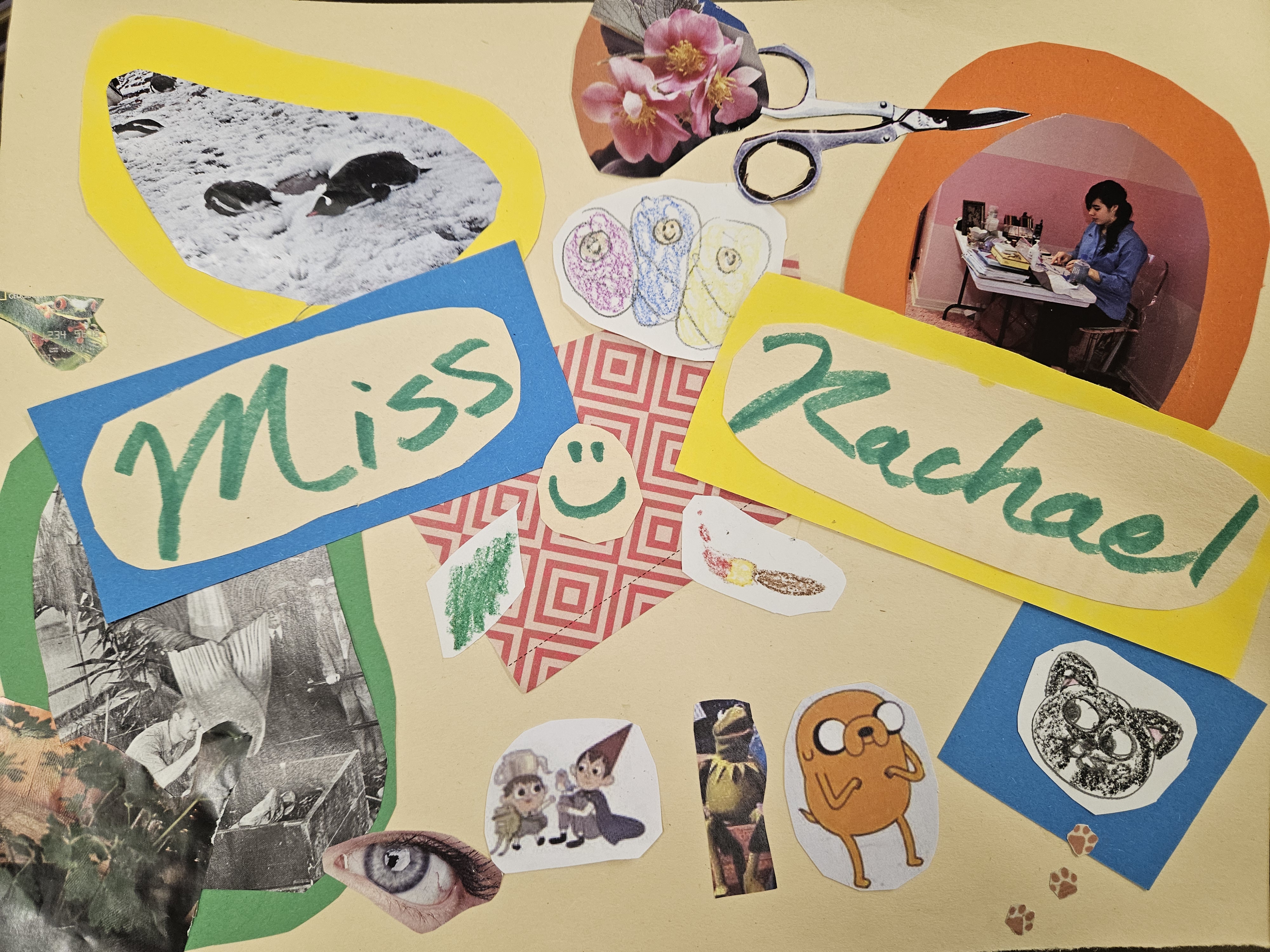 Miss Rachael teacher paper collage