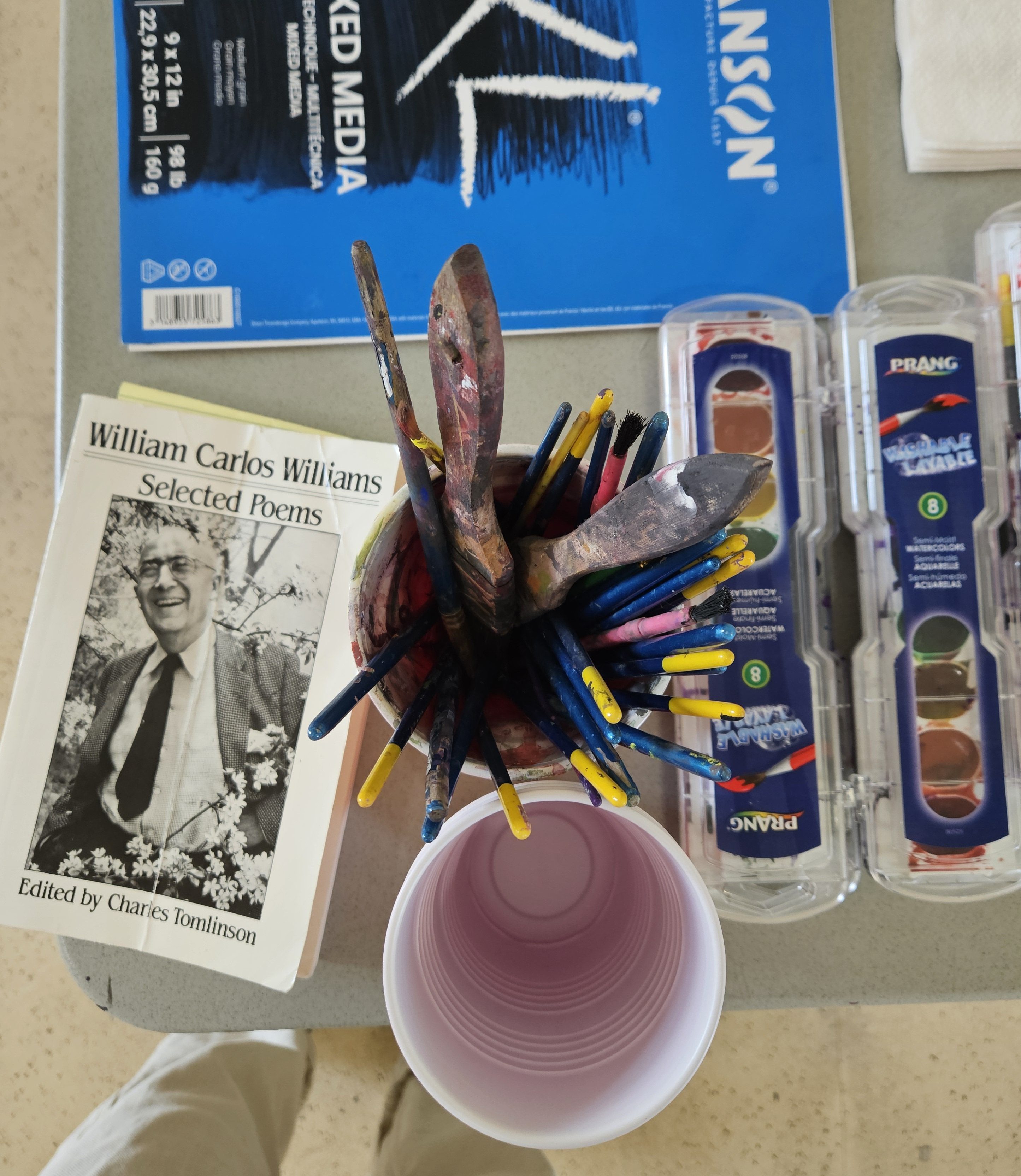 Art supplies prep, for water color